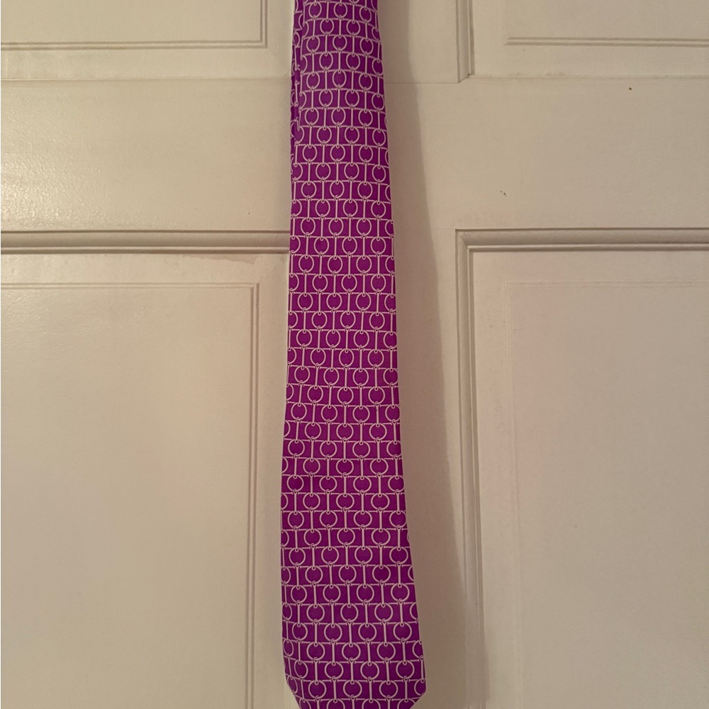 T.M.Lewin Purple Circle Pattern Tie